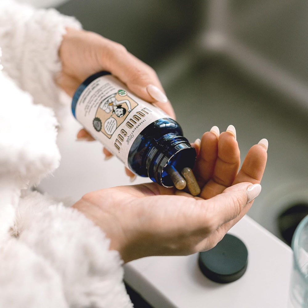Capsules arranged to suggest a simple daily routine.