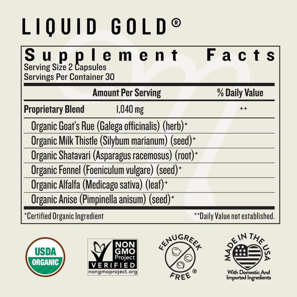Herbal blend with goat's rue, milk thistle, and shatavari.