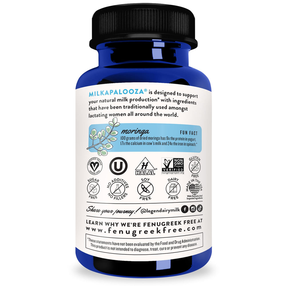 No fenugreek label on Milkapalooza packaging.