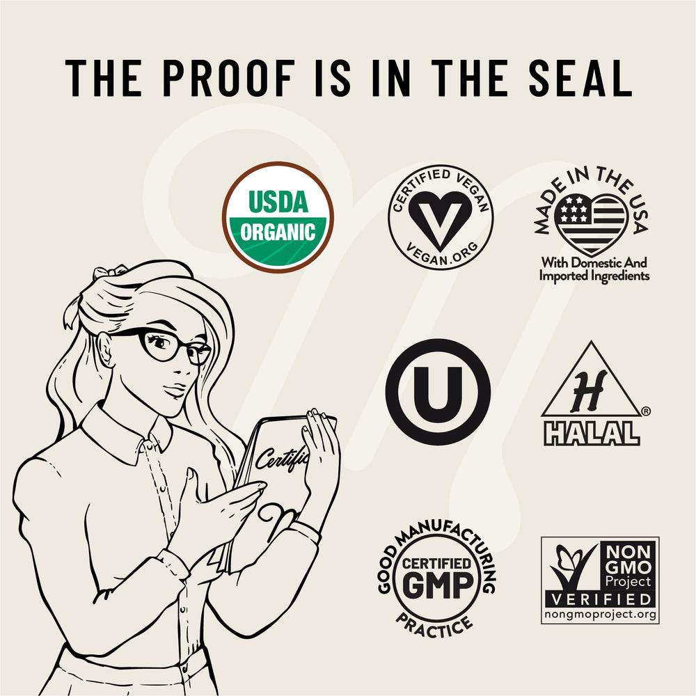 Organic moringa leaves visible in Milkapalooza for a nutrient-rich blend.