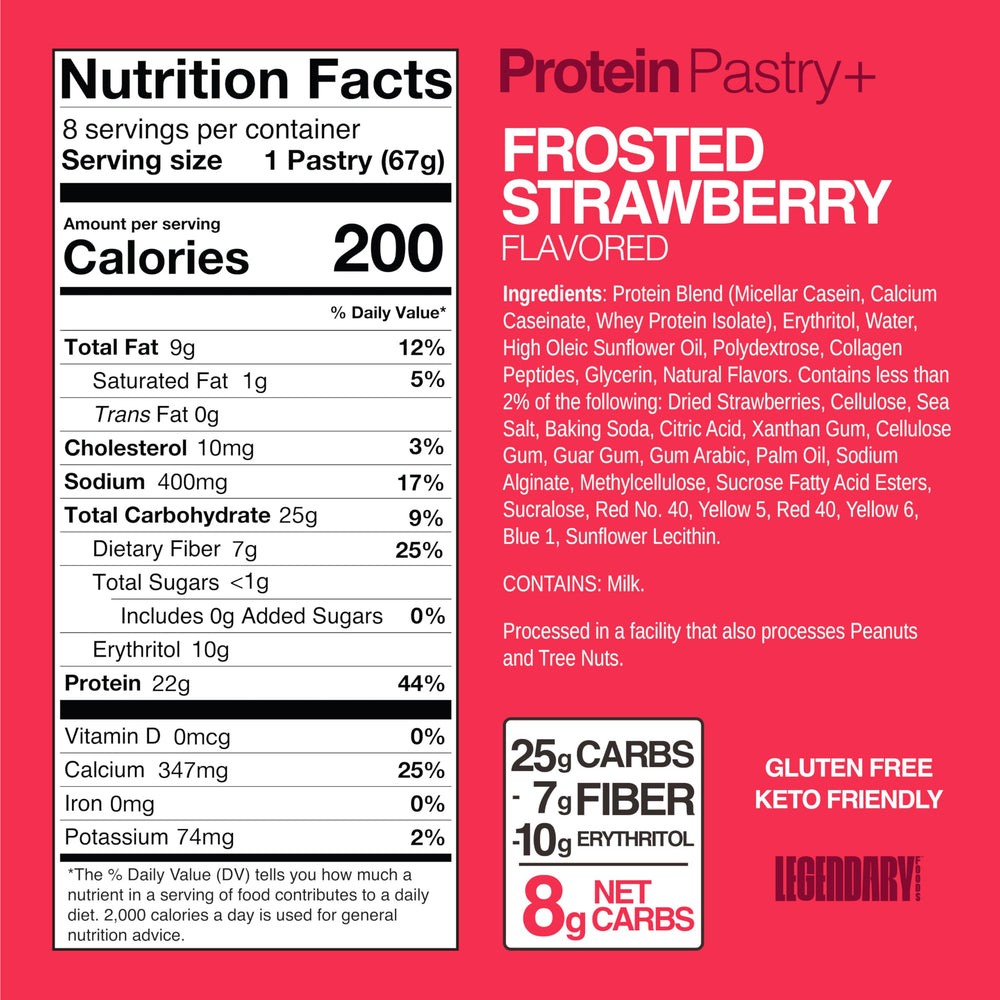 Legendary Foods 22g Protein Pastry bite delivers a satisfying protein boost with zero added sugar.