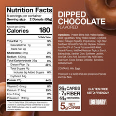 Legendary Foods Protein Donuts show two per pack for convenient snacking