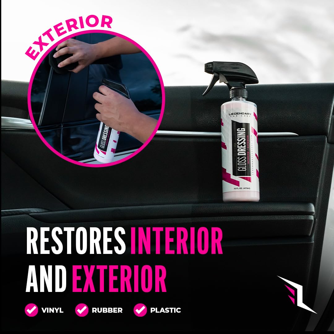 Legendary Gloss Dressing interior panel with non-greasy sheen