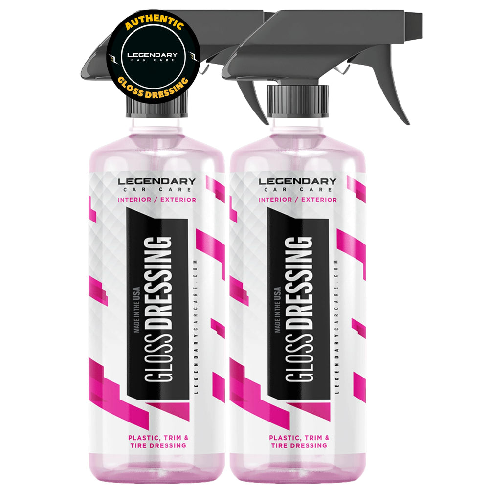 Legendary Gloss Dressing tire shine on a tire for a deep non-greasy glow.