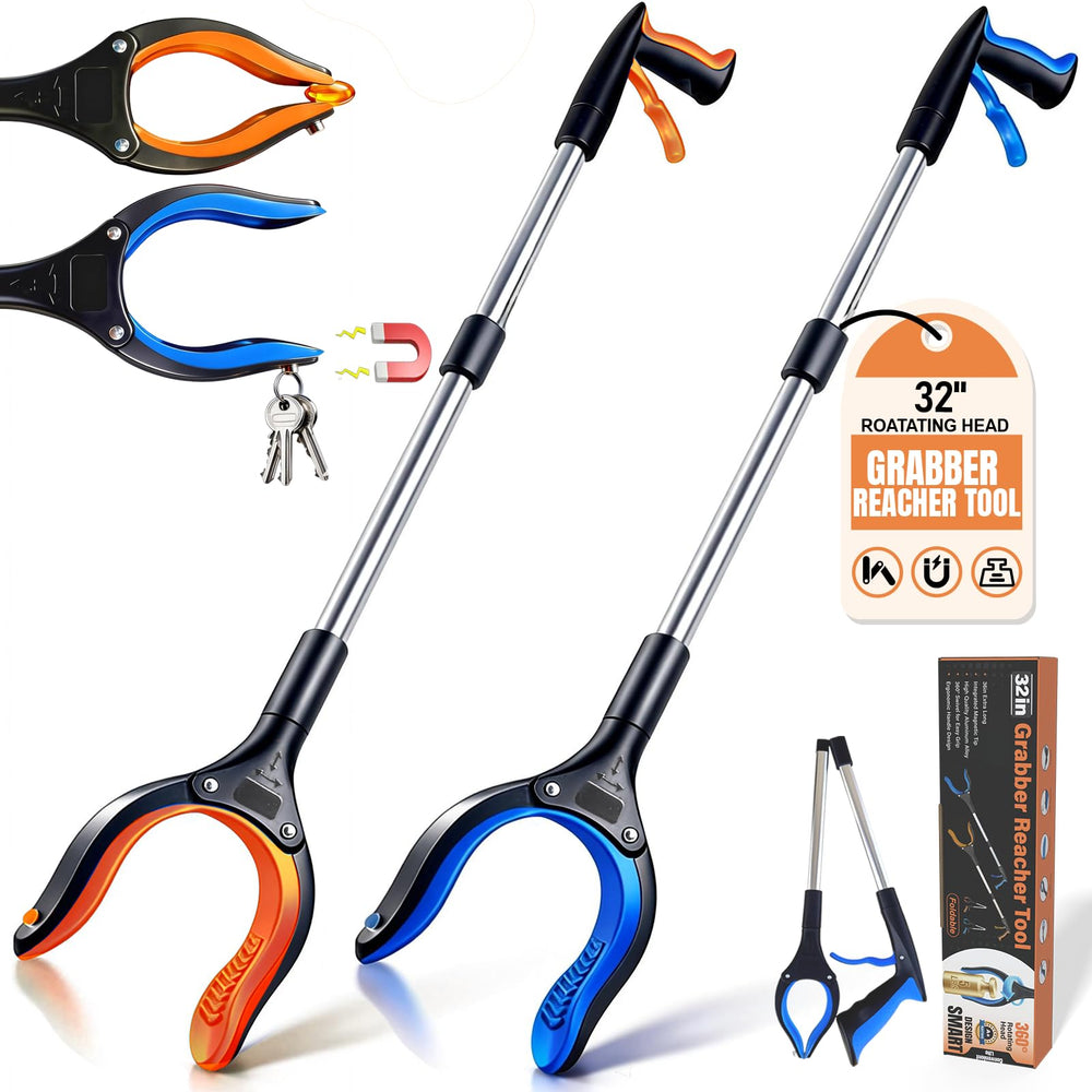 LEGENDONE 32-inch grabber reacher extends reach for high shelves with a secure grip.