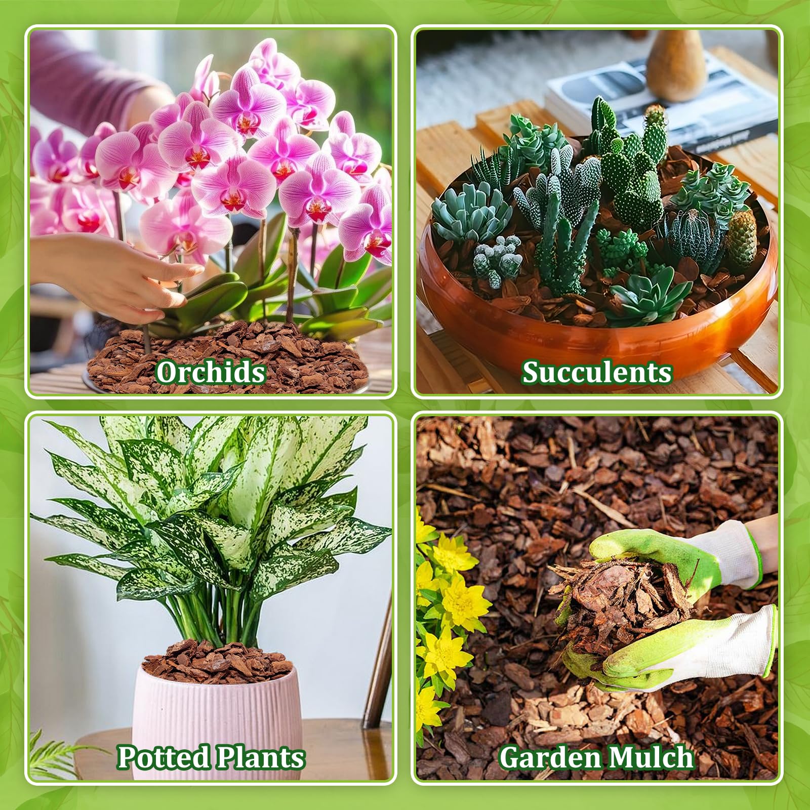 Legigo indoors houseplants bark mulch enhances visuals and care