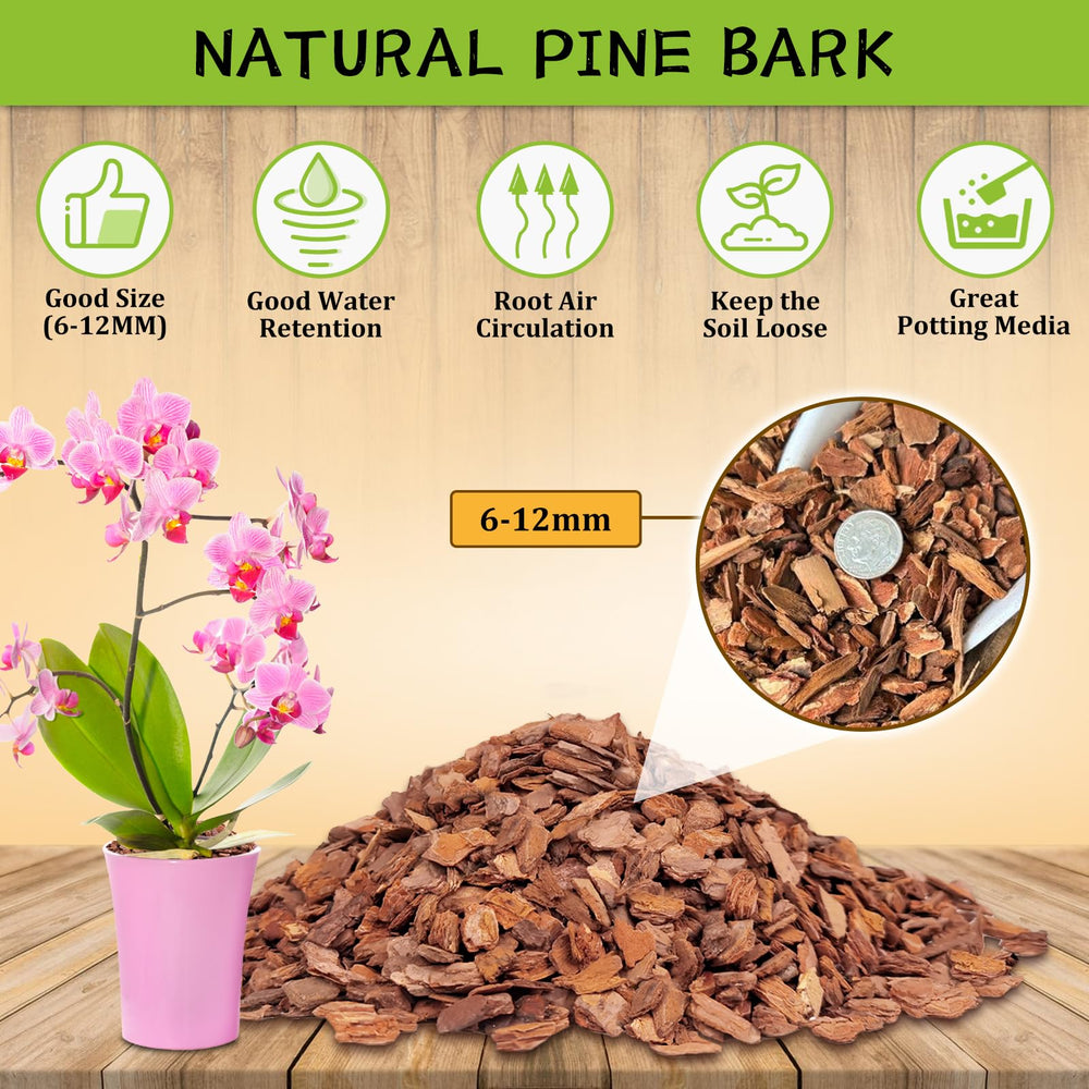 Legigo orchid bark 3-8 inch chips for even root distribution