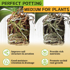 Legigo pine bark offers water retention for tropical orchids