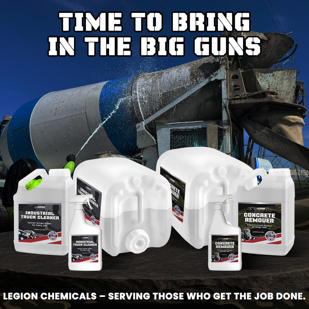 Pro-grade cleaner used in ready-mix yards across the US.