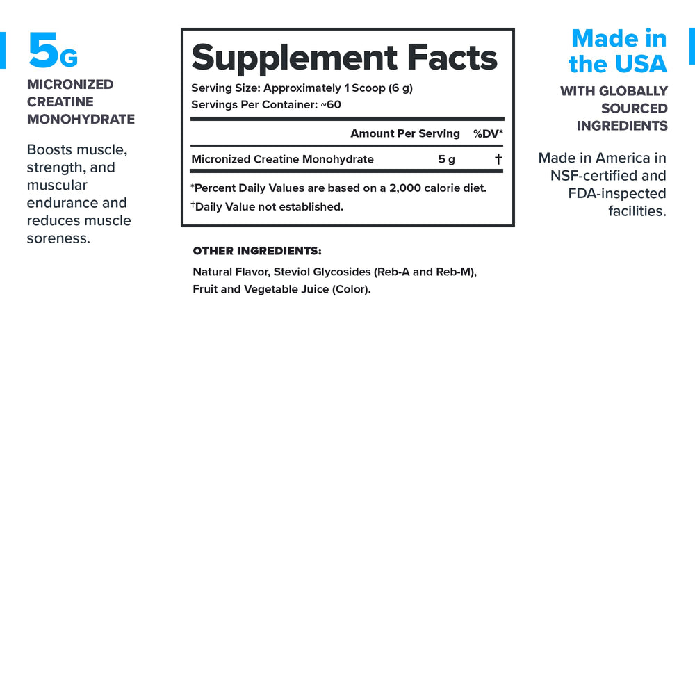 LEGION fruit punch creatine powder scoop for effortless daily servings