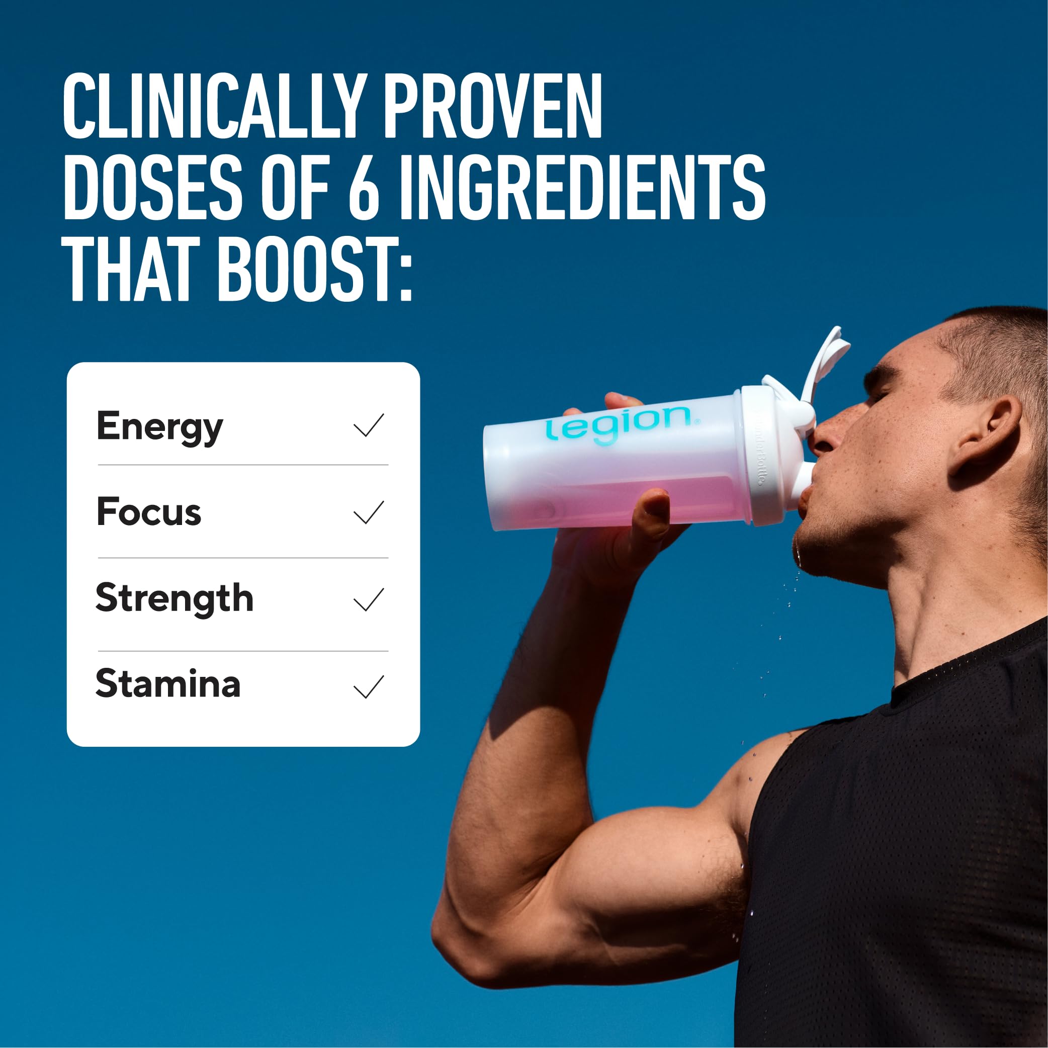 LEGION Pulse preworkout prepared drink glass ready to energize training sessions