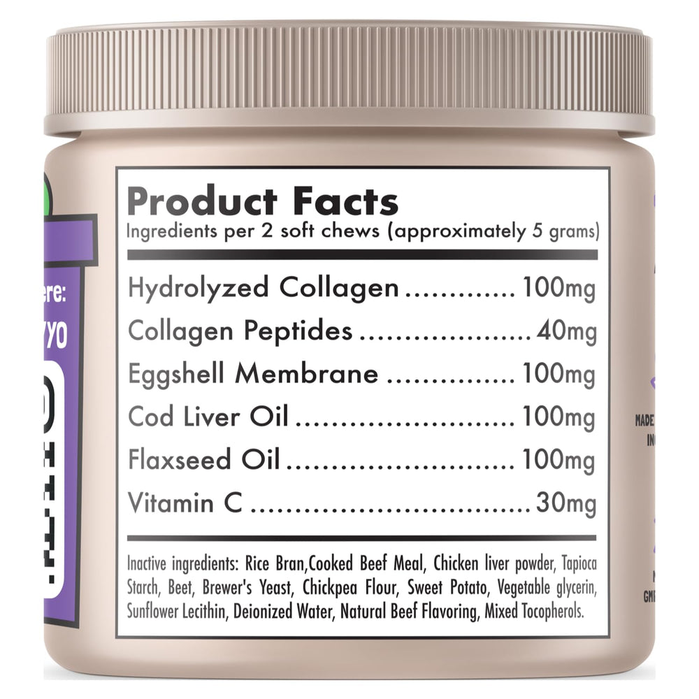 LEGITPET Collagen Dog Chews skin and coat shine and softness.