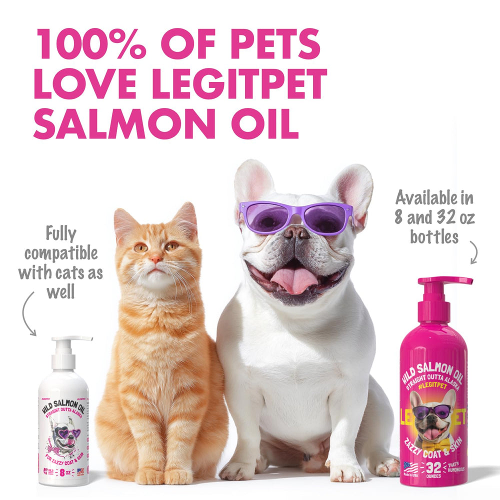 LEGITPET oil coats dog with a healthy, shiny coat.