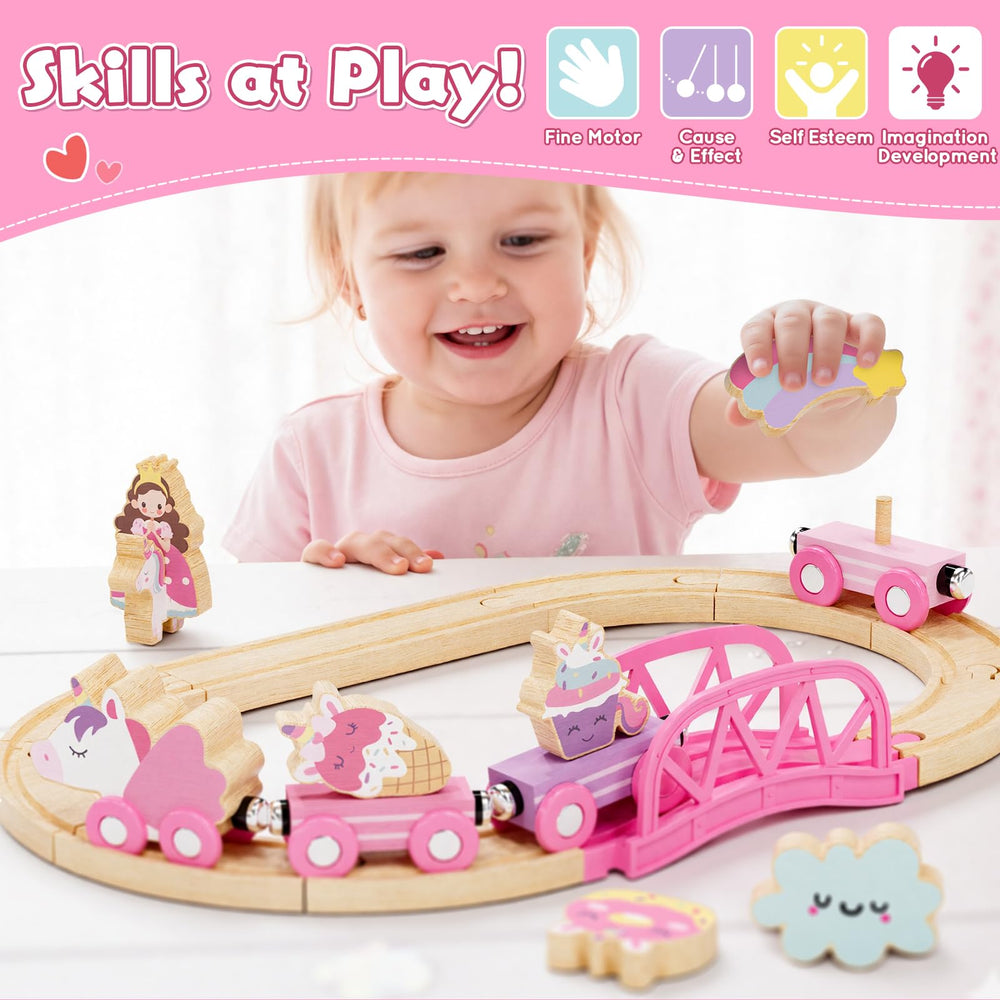 Lehoo Castle magnetic unicorn pieces click together for easy setup.