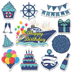 LEIFIDE 12-piece birthday cruise door magnets brighten cabin doors for easy identification.