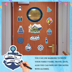 LEIFIDE birthday cake and balloons magnets create playful moments aboard.