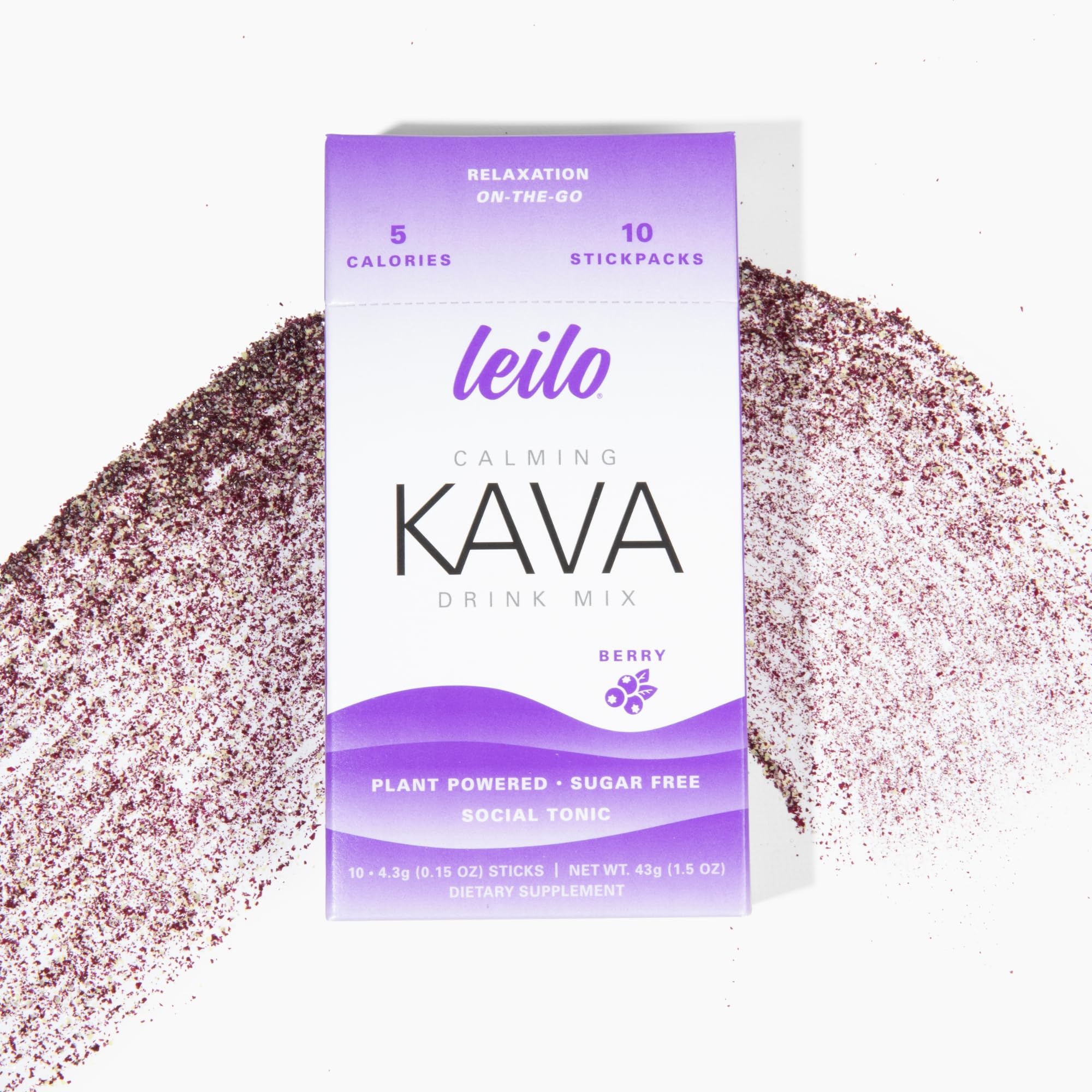 Leilo Calming Kava Berry on table during social moment without alcohol