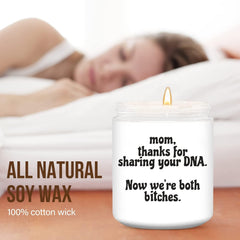 LEIOH burning candle creating warm ambience in a cozy living room
