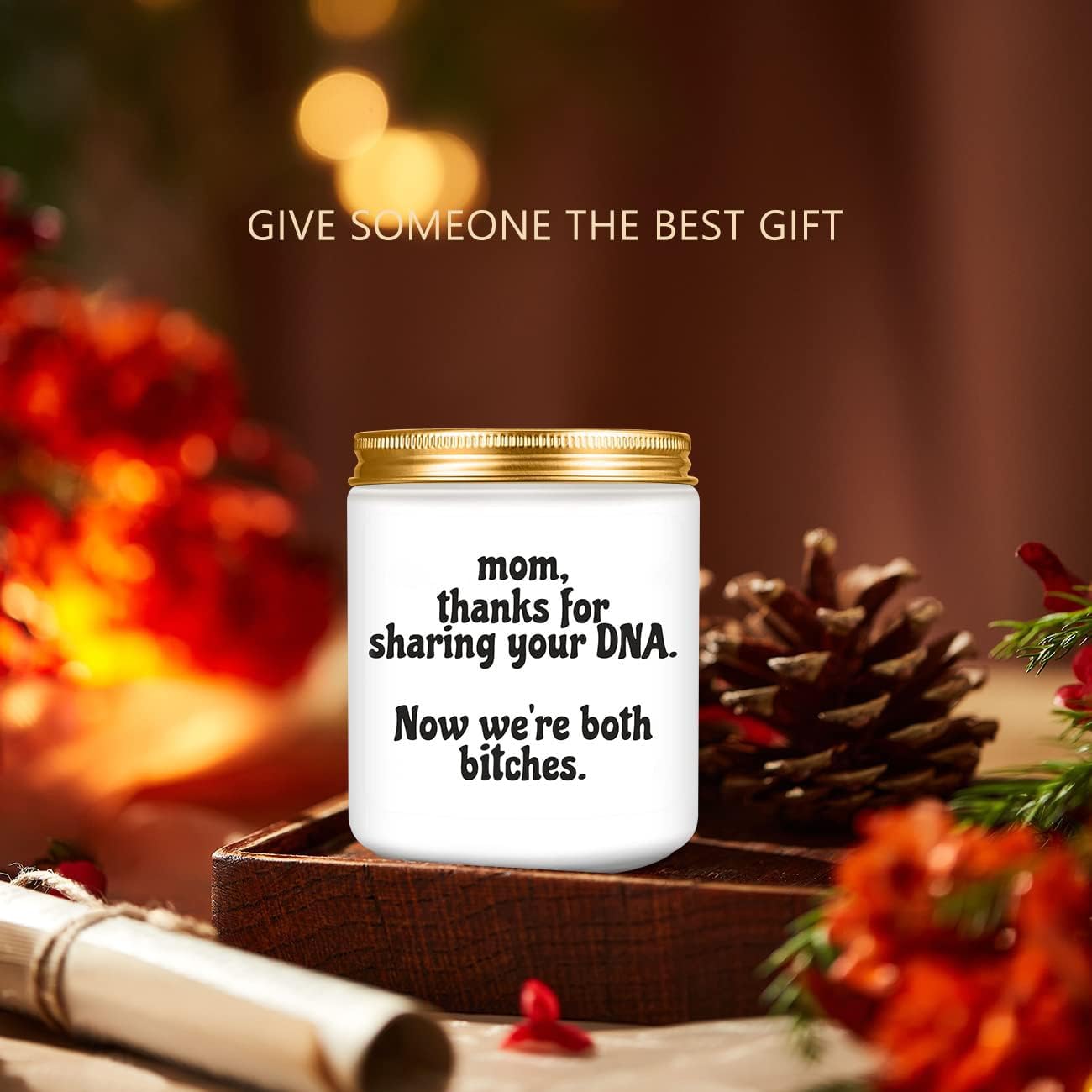 LEIOH gift-ready packaging with candle for mom gift ideas