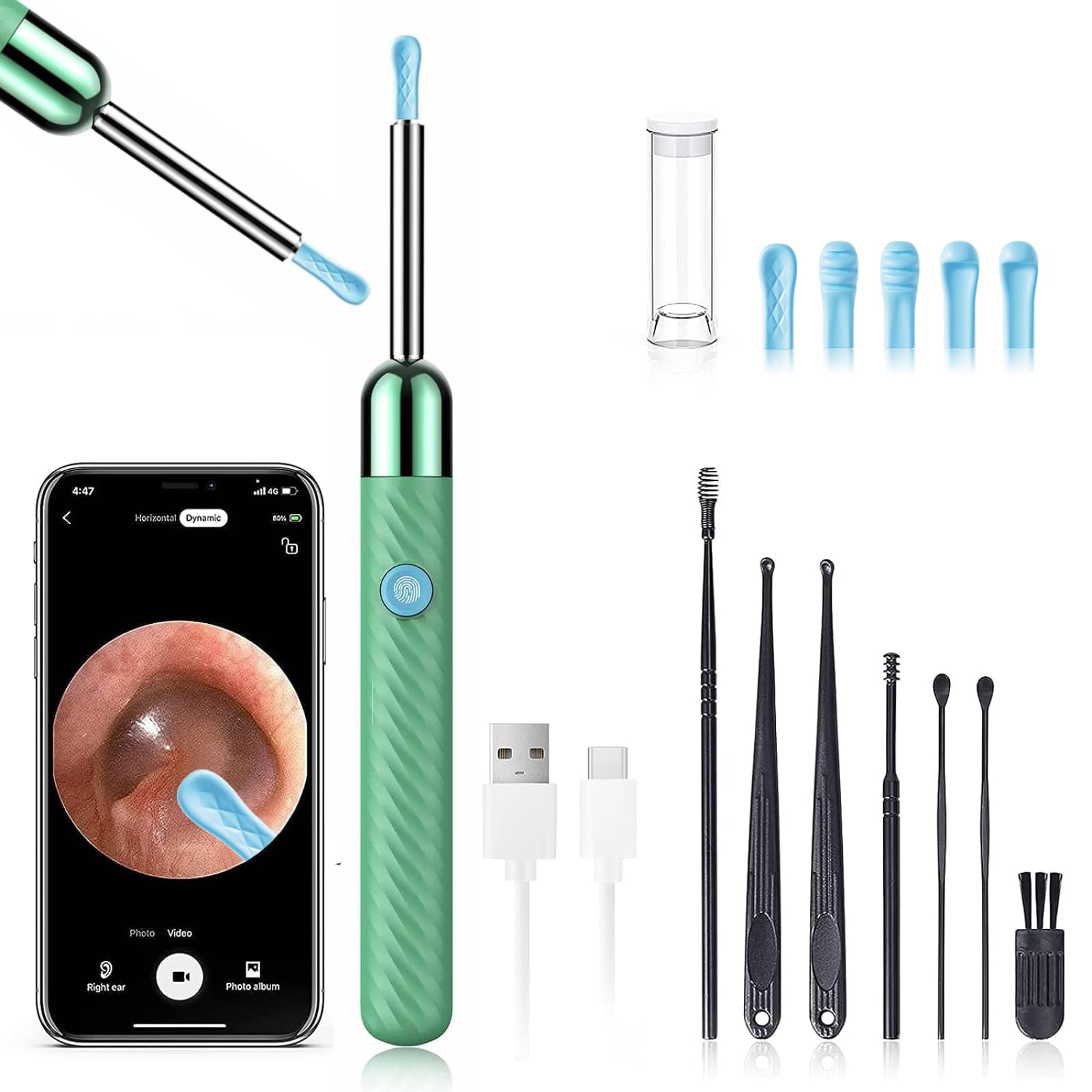 LEIPUT ear wax removal camera view for precise cleaning