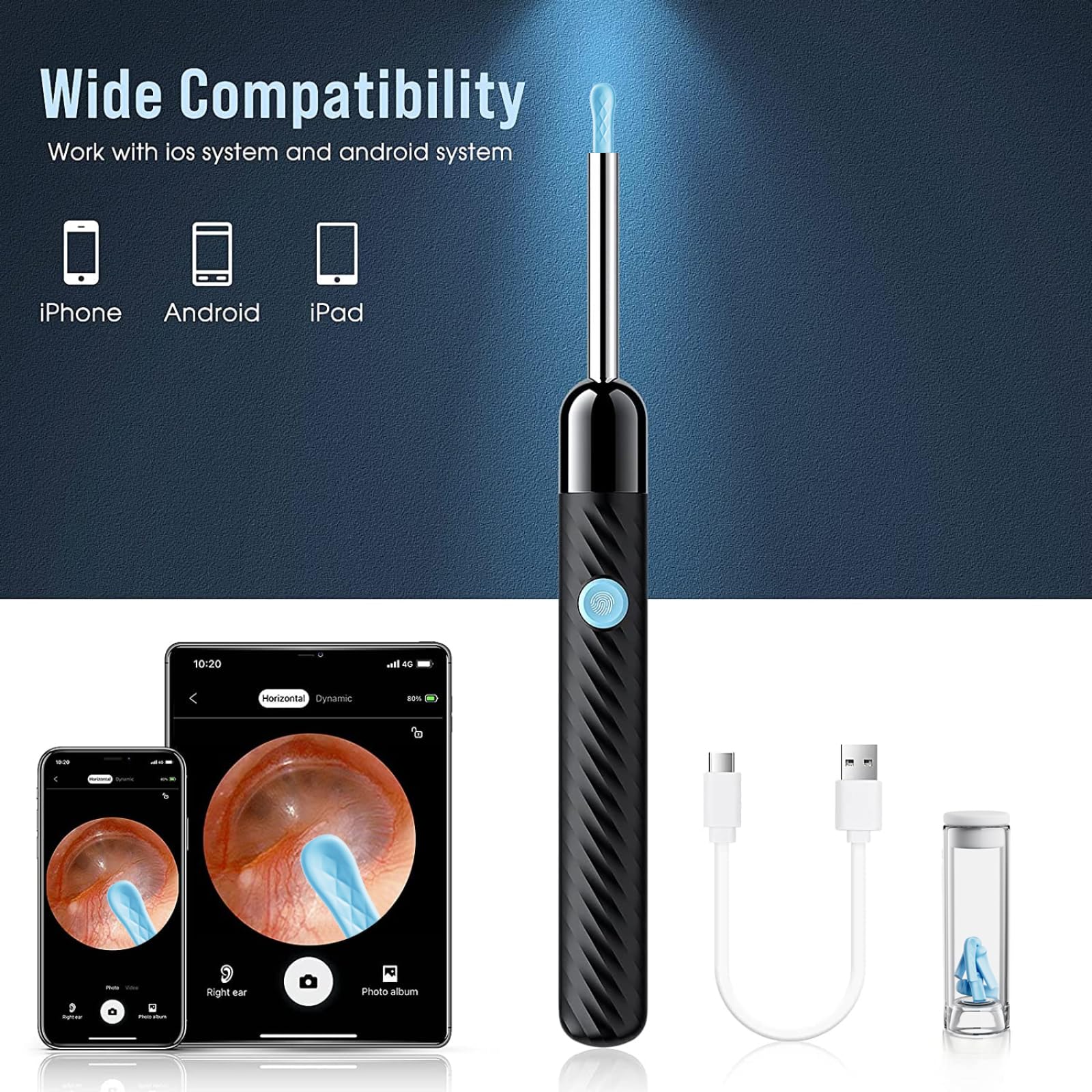 LEIPUT IP67 waterproof otoscope for easy cleaning after use
