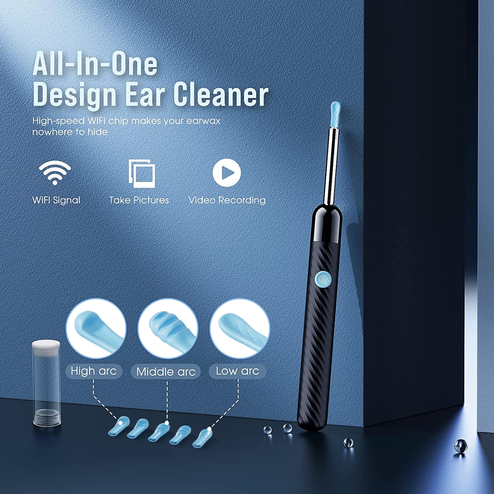 LEIPUT LED-lit ear camera in use for clear visibility during cleaning