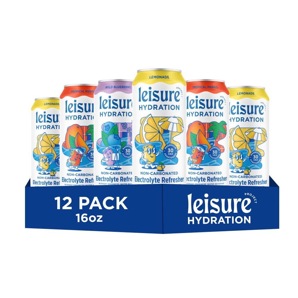 Leisure Hydration Lemonade can for refreshing on-the-go hydration.