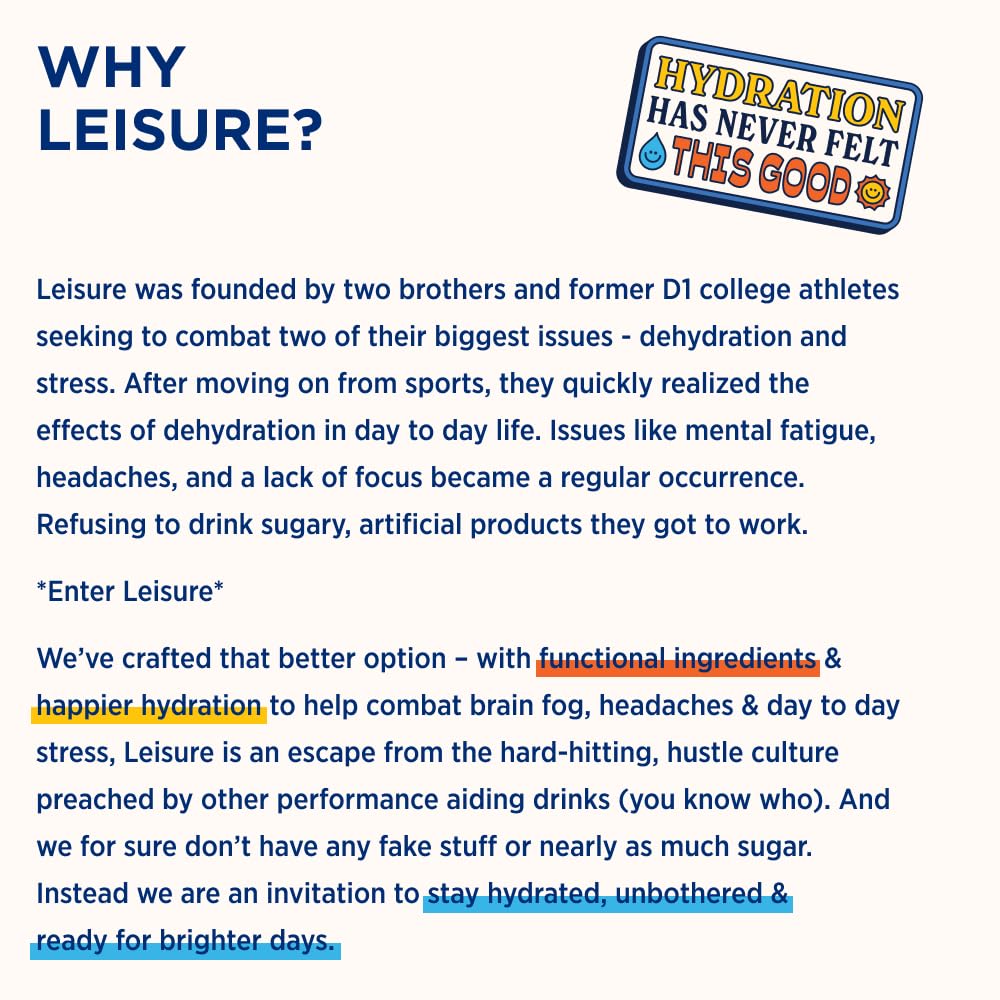 Leisure Hydration made-in-USA badge on can.