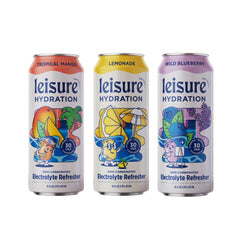 Leisure Hydration Tropical Mango can for tropical refreshment during workouts.