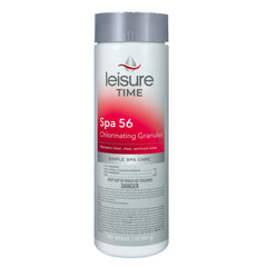 LEISURE TIME Spa 56 granules bucket ready for hot tub sanitization.