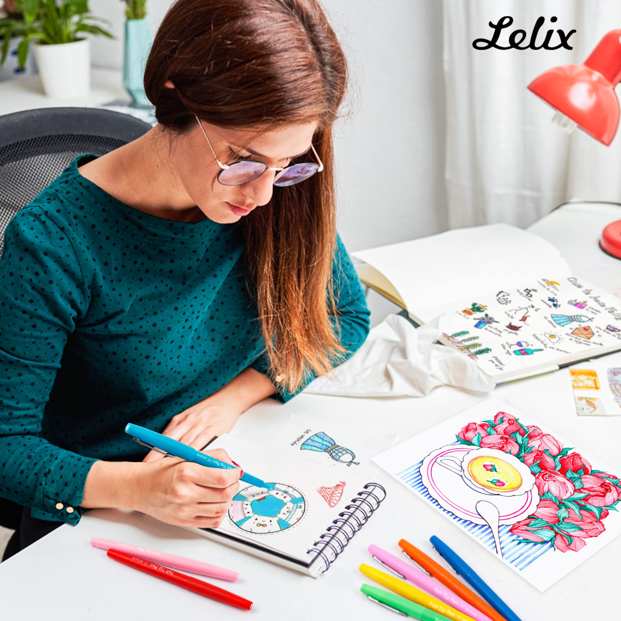 Lelix 30 colors set communicates safe, non-toxic markers for kids and adults.