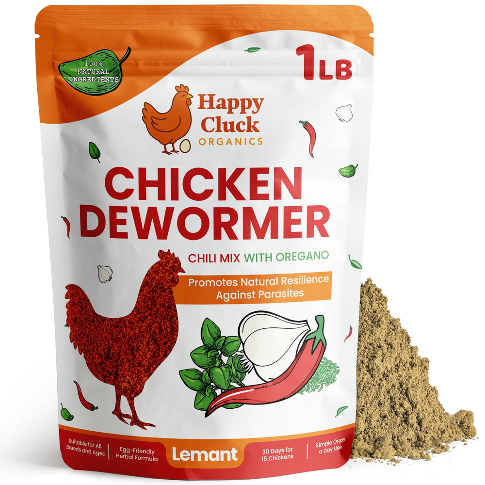 Lemant natural chicken dewormer chili mix powder in 1 lb bag supports gentle year-round flock wellness.