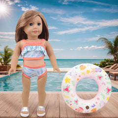 Lembani 18-inch doll swimming ring enhances imaginative pool adventures.