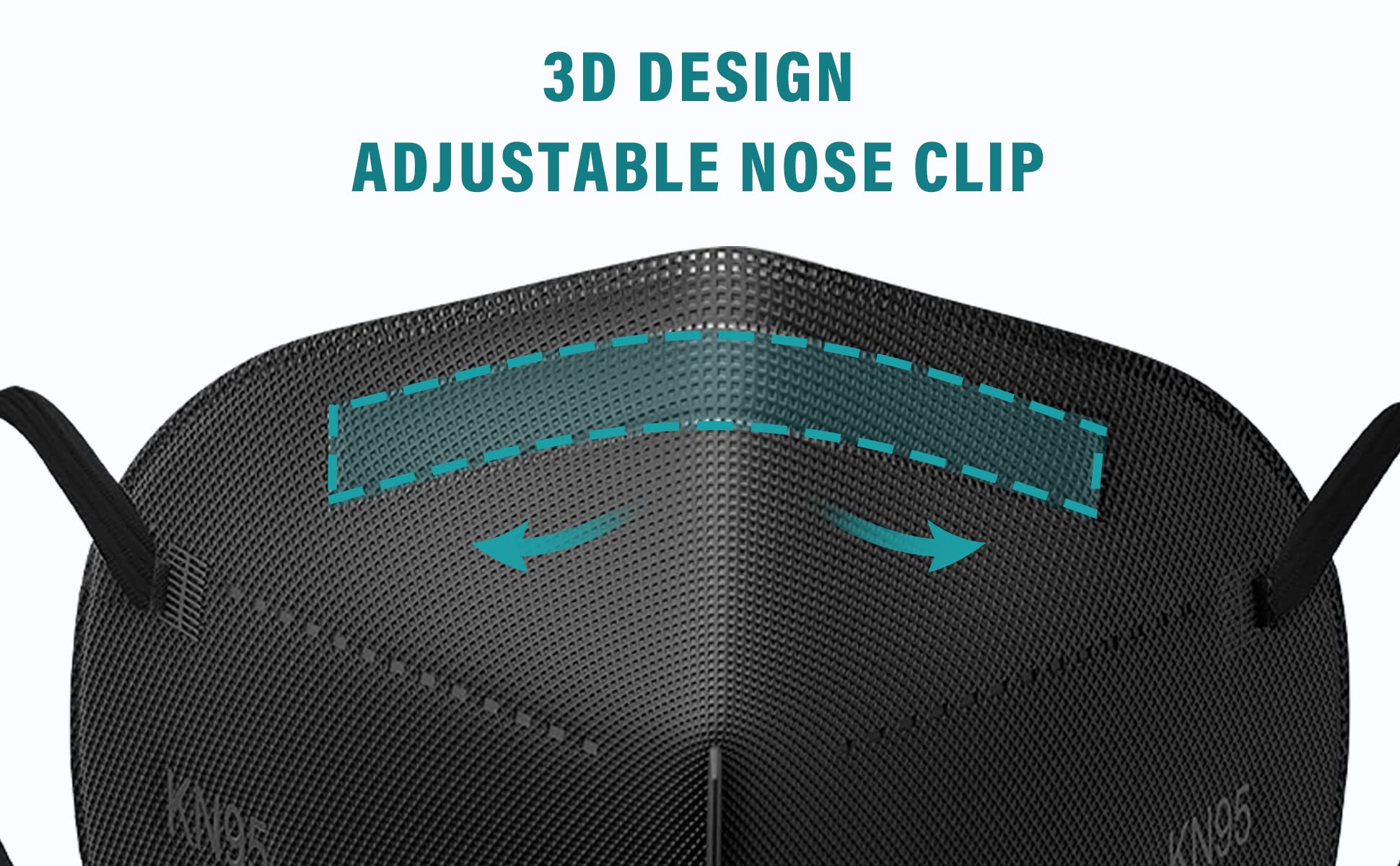 LEMENT adjustable nose clip helps seal securely for a better fit.