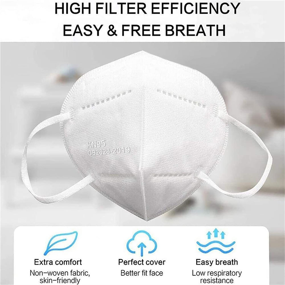 LEMENT KN95 mask elastic ear loops ensuring snug, adjustable fit
