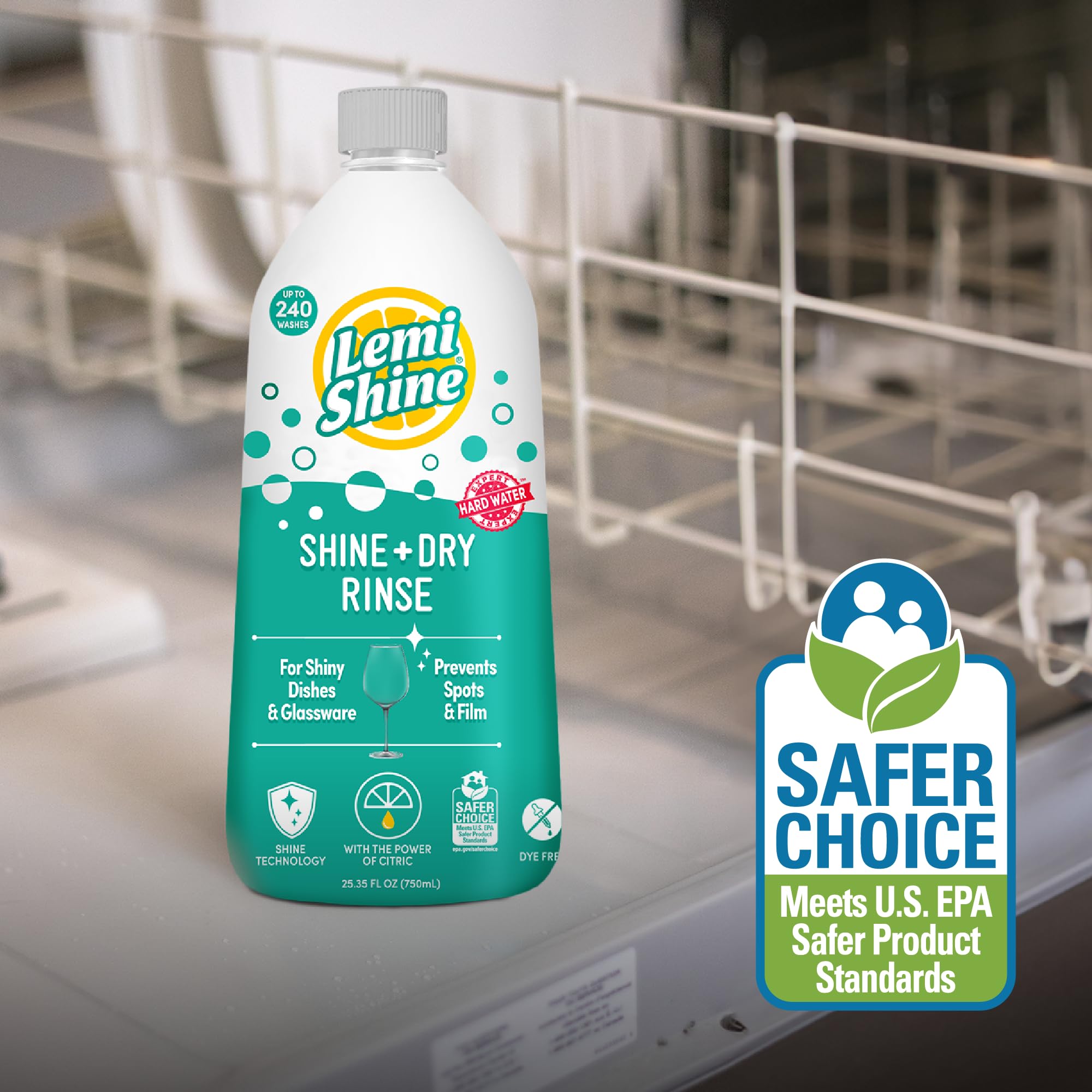 Lemi Shine biodegradable formula ensures safe family use.