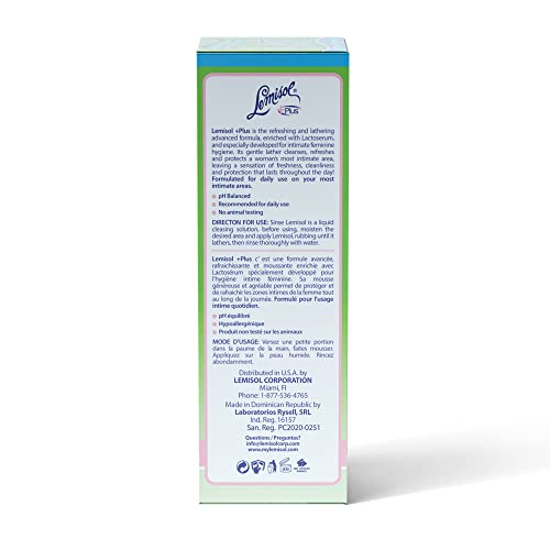 Lemisol Feminine Wash closeup highlights gentle cleansing and soothing foam.