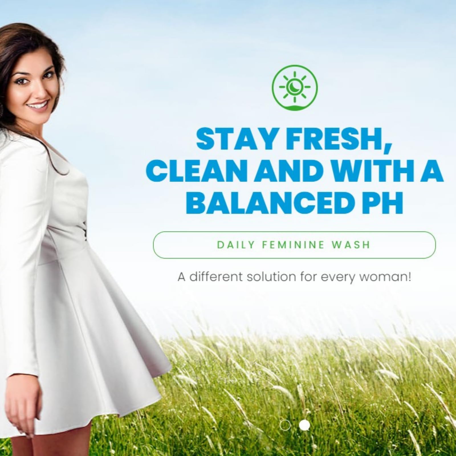 Lemisol Feminine Wash menthol detail showcases refreshing sensation.