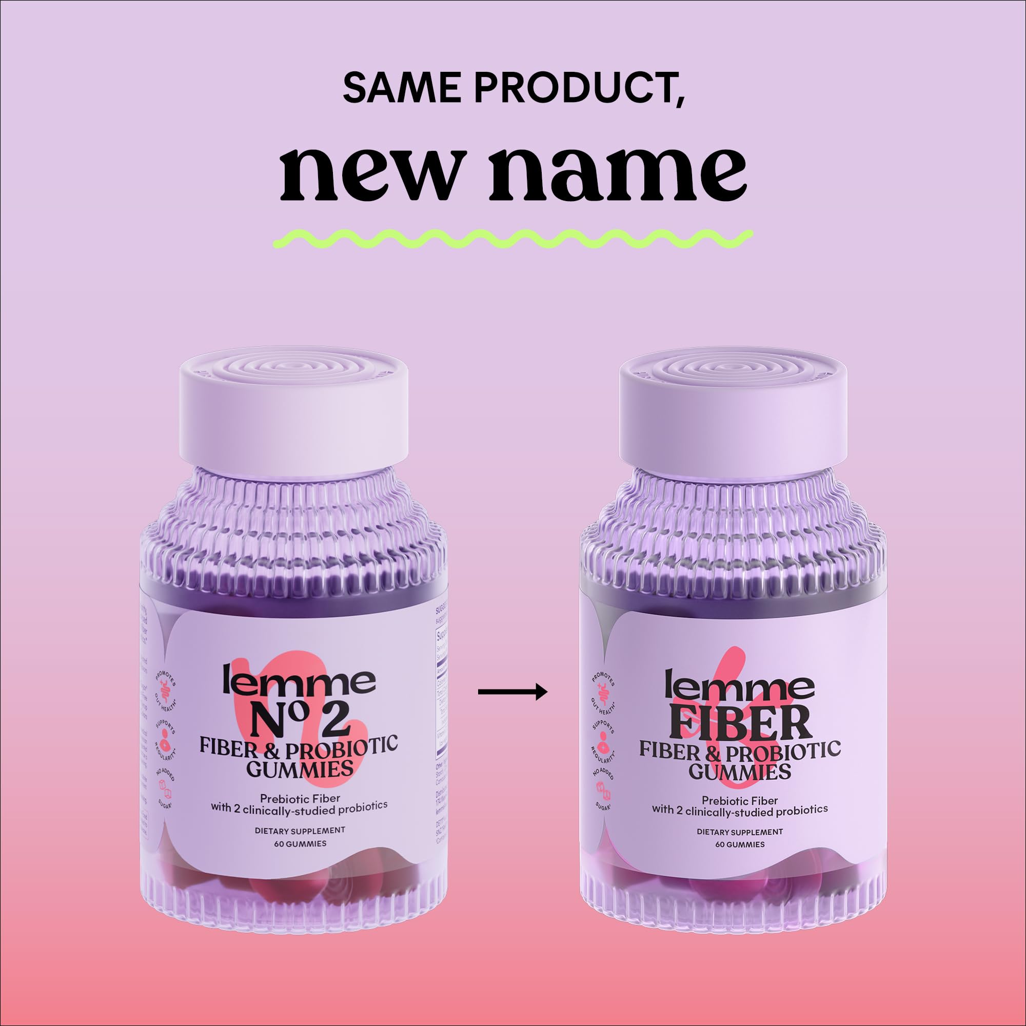 Lemme Gummies being poured for convenient daily fiber and probiotic routine.