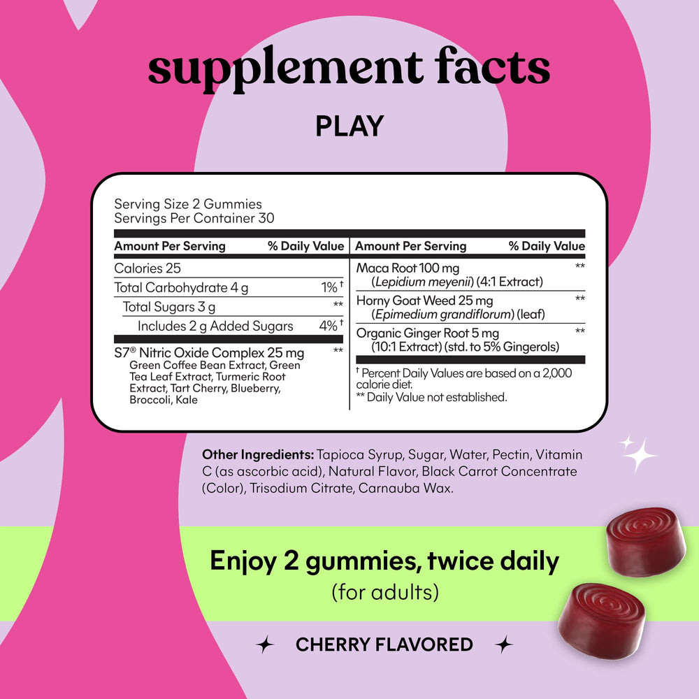Lemme Play seven-plant nitric oxide blend promotes healthy blood flow.