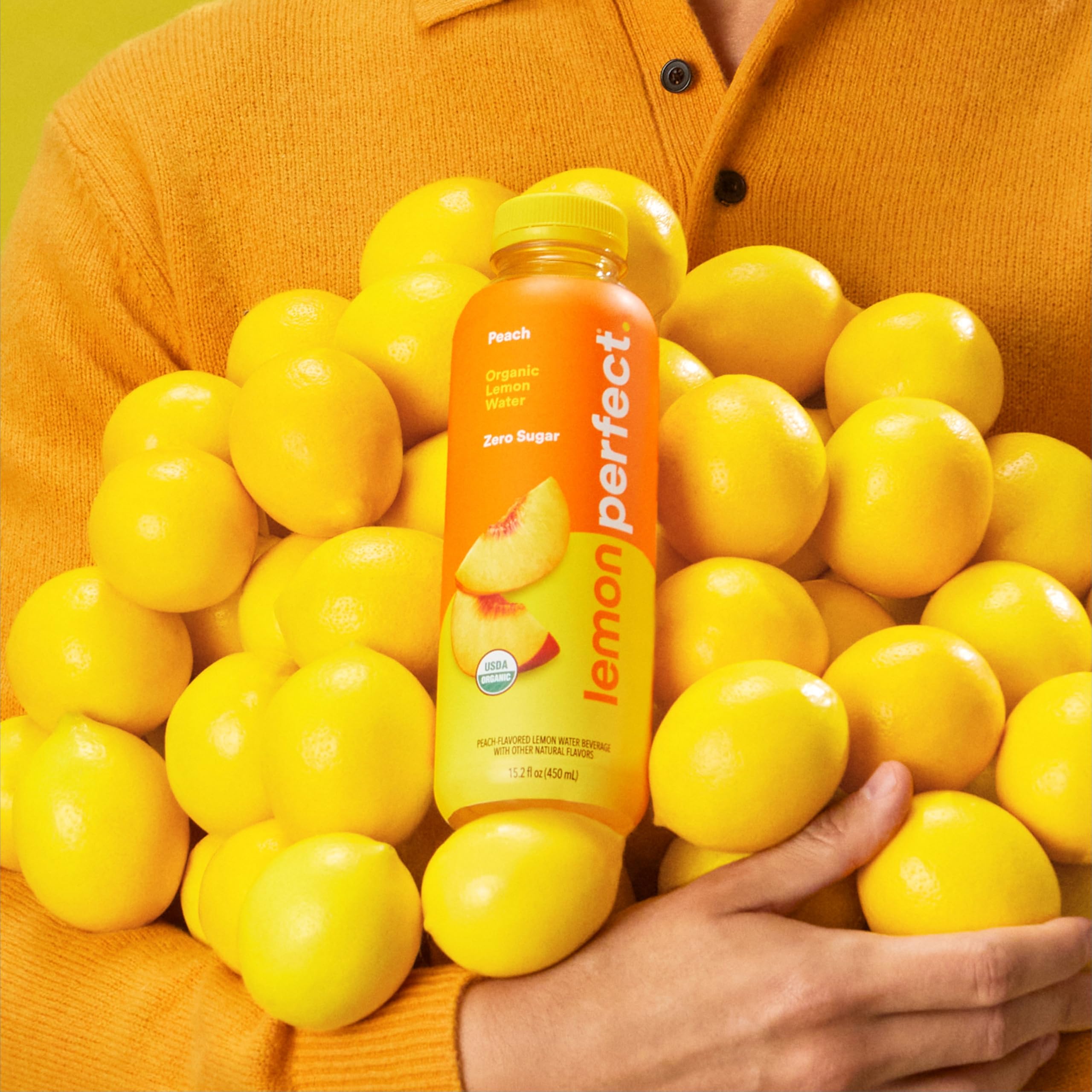 Lemon Perfect Peach 12-pack pack-shot ready for refreshment