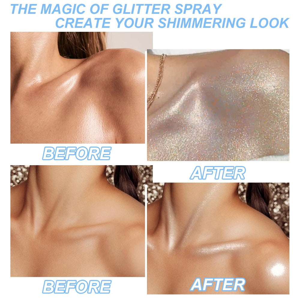 LemonSac Glint-Rainbow hair and body highlighter offers versatile shimmer.