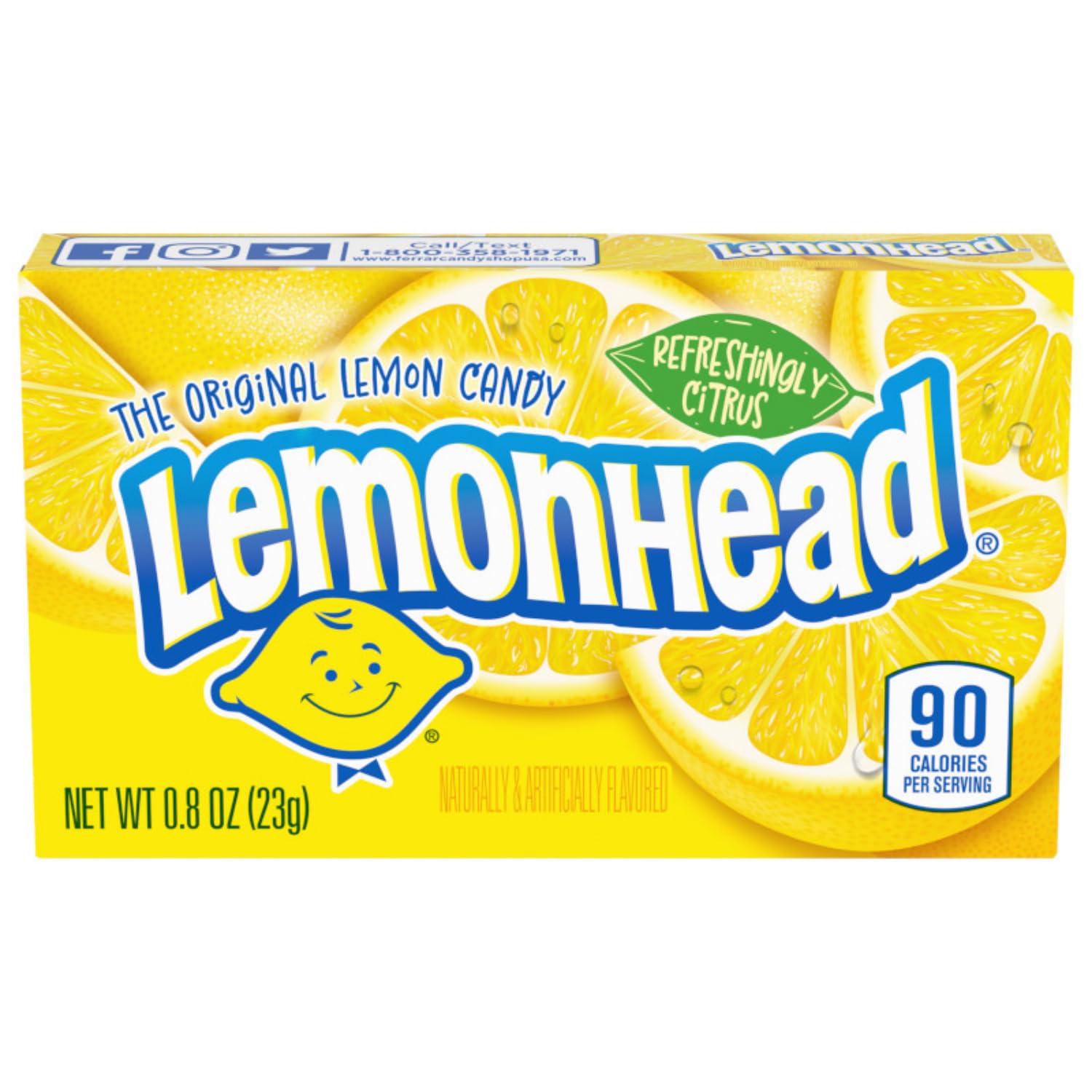 Packaged treat-sized Lemonhead boxes are easy to snack on and share