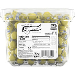 LEMONHEAD individually wrapped candies for easy sharing at work or parties.