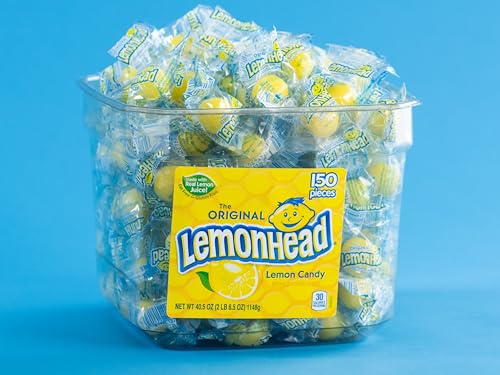 LEMONHEAD 150-count tub packaging, perfect for stocking up at home.