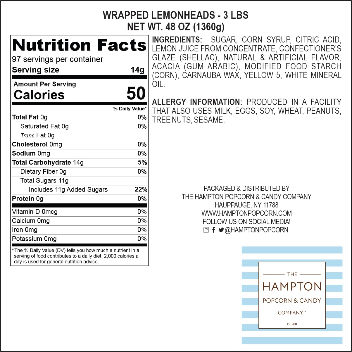 Lemonheads bulk candies packaging highlights value and quantity.