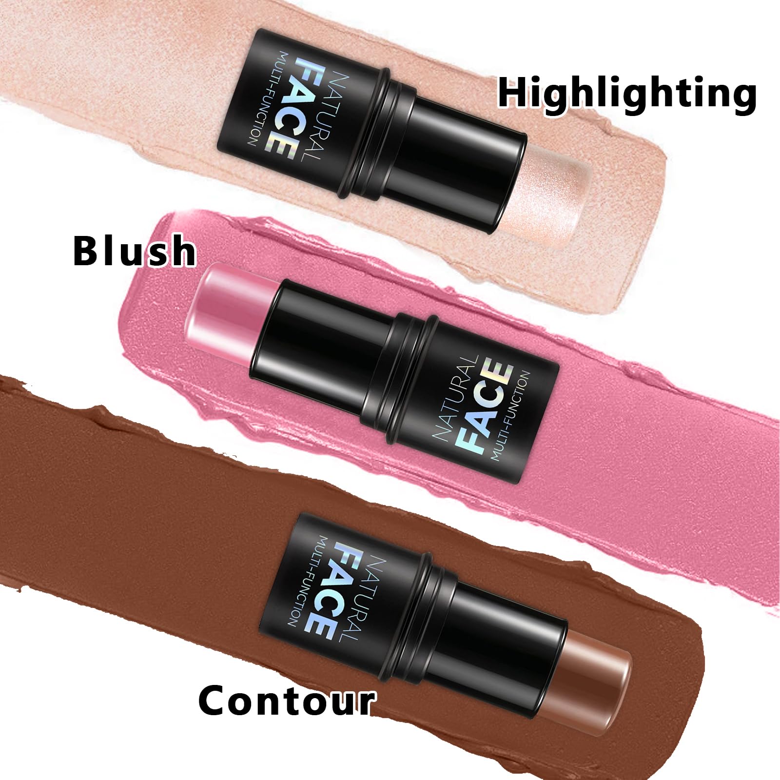 Lemonsac contour stick close-up swatches showing blendable creams