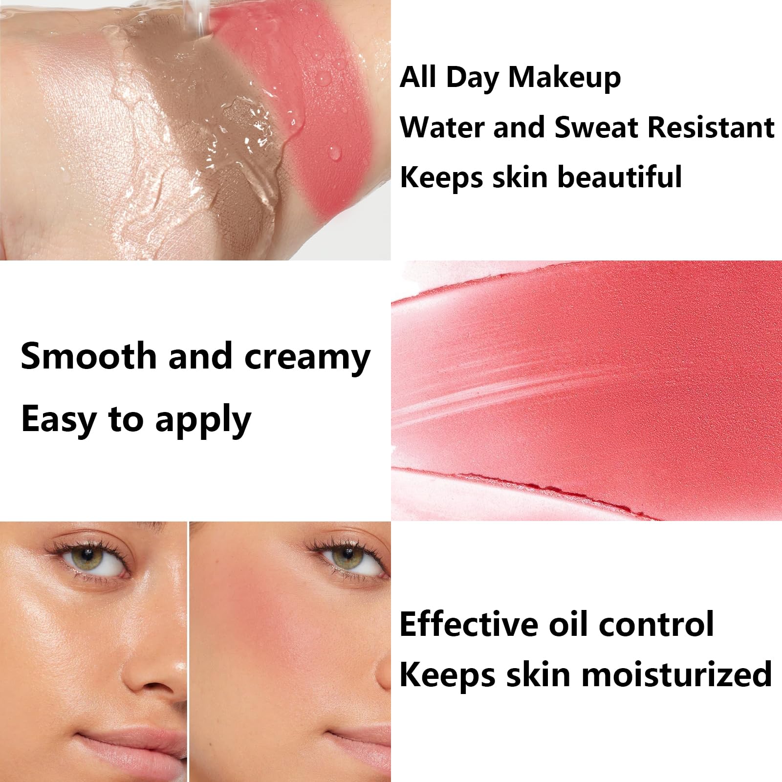 Softly swirled cream on cheeks by Lemonsac for even tone
