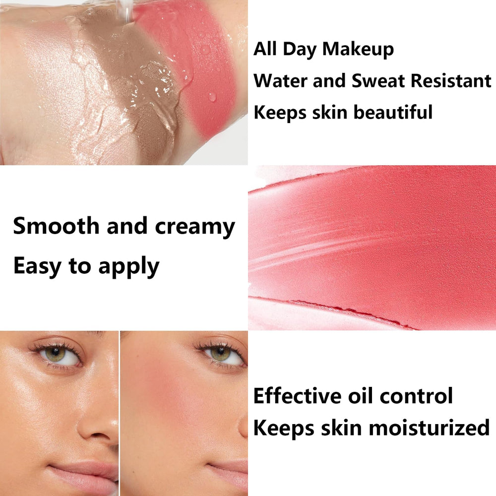 Softly swirled cream on cheeks by Lemonsac for even tone