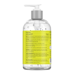 Lemyn Organics hand sanitizer pump-action in use for fast disinfection.